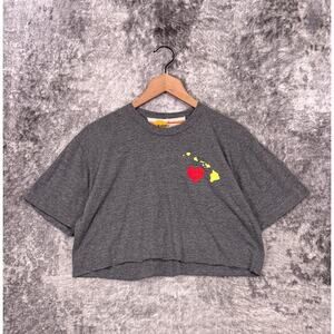 Aviator Nation Shirt Large Womens Hawaii Cropped Tee